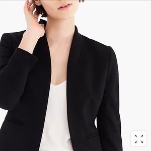Jcrew collarless blazer in stretch twill